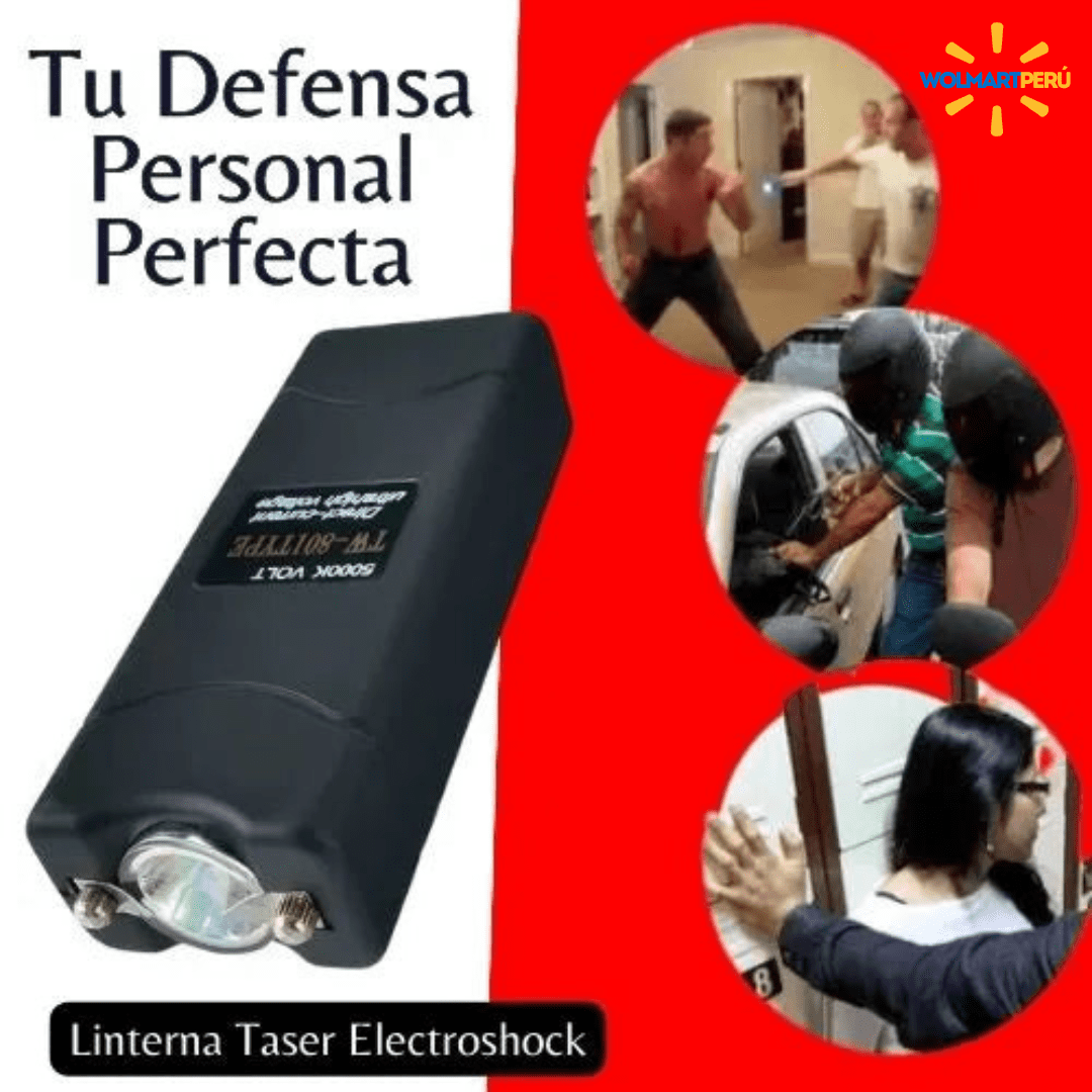 ELECTROSHOCK LINTERNA AUTODEFENSA PARA SEGURIDAD DE 30000K VLT